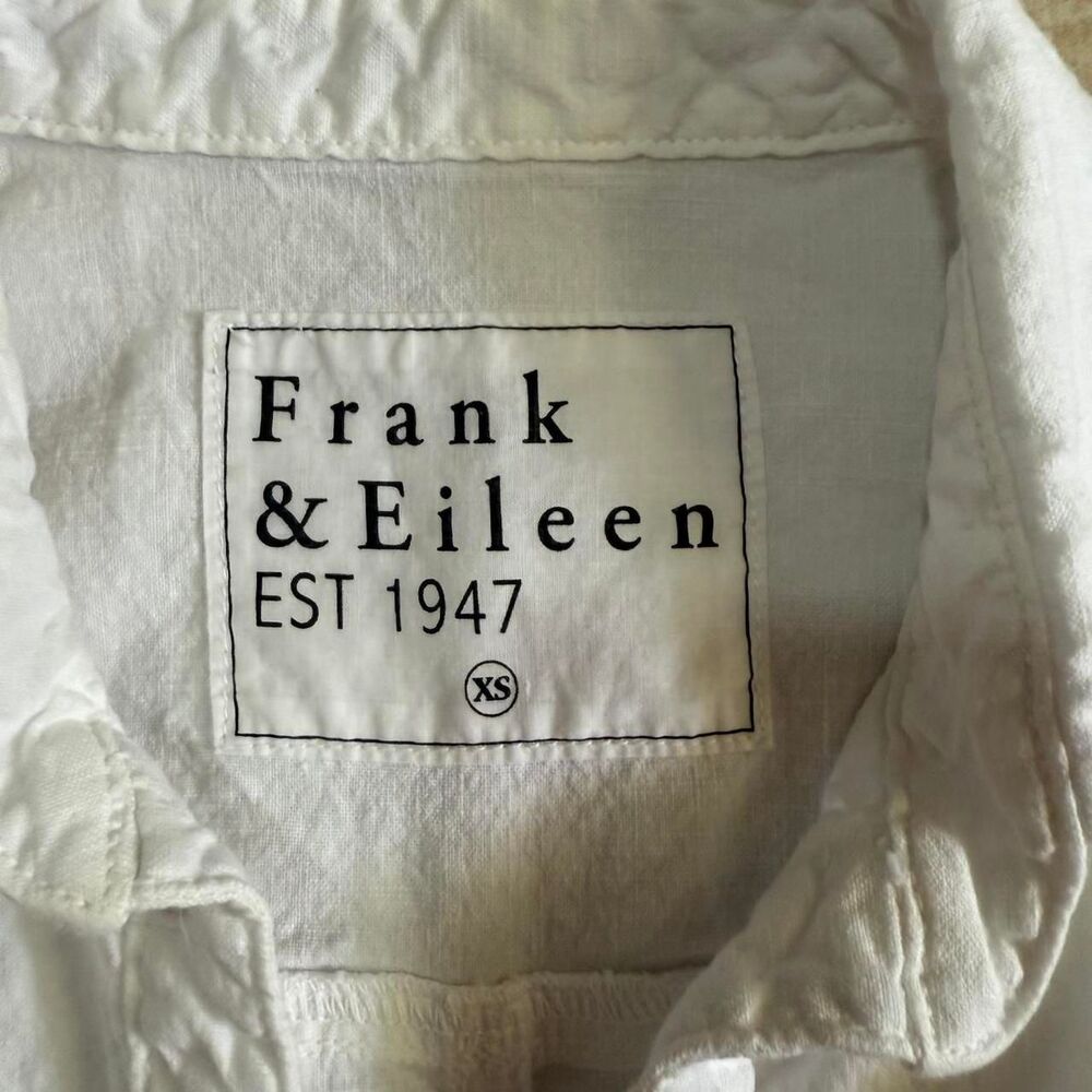 Frank Eileen Southern Ireland White Linen Utility Mini Shirt Dress coastal XS - Picture 4 of 6